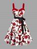 Christmas Plaid Elk Flowers Snowflake Print Plus Size Matching Outfit For Couples -  