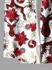 Christmas Plaid Elk Flowers Snowflake Print Plus Size Matching Outfit For Couples -  