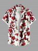 Christmas Plaid Elk Flowers Snowflake Print Plus Size Matching Outfit For Couples -  