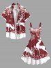 Robe débardeur grande taille à imprimé flocons de neige et élan de Noël - Rouge 6X