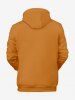 Plus Size Christmas Gingerbread Print Pocket Drawstring Pullover Long Sleeves Hoodie For Men -  