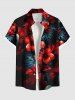 Hibiscus Flowers Tropical Leaf Print Plus Size Matching Hawaii Beach Outfit For Couples -  