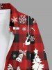 Christmas Tree Snowman Snowflake Elk Plaid Print Plus Size Matching Outfit For Couples -  