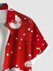 Christmas Ball Snowflake Santa Claus Print Plus Size Matching Outfit For Couples -  
