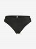 Maillot de bain tankini trois pièces à lacets, imprimé tête de mort, rose, fleur et toile d'araignée, grandes tailles (bretelles réglables) - Rouge M | US 10