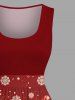 Ensemble assorti grande taille pour couples : sapin de Noël, Père Noël, étoiles, bonbons et flocons de neige. - Rouge 