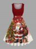 Ensemble assorti grande taille pour couples : sapin de Noël, Père Noël, étoiles, bonbons et flocons de neige. - Rouge 