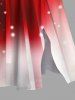 Christmas Snowflake Glitter Stars Ombre Print Plus Size Matching Outfit For Couples -  