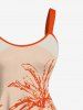Plus Size Coconut Tree Sea Waves Sun Print Hawaii A Line Dress -  