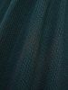 Lace Up Grommets Ruffles Ruched Puff Sleeves Textured Dress -  