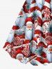 Robe débardeur grande taille imprimée Noël Père Noël Bonbons - Rouge 4X