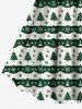 Robe débardeur grande taille à imprimé sapin de Noël et flocons de neige - Vert 5X
