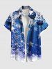 Christmas Snowflake Ball Ombre Bubble Print Plus Size Matching Outfit For Couples -  