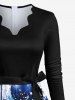 Christmas Snowflake Ball Ombre Bubble Print Plus Size Matching Outfit For Couples -  