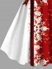 Christmas Snowflake Bowknot Print Plus Size Matching Outfit For Couples -  