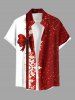 Christmas Snowflake Bowknot Print Plus Size Matching Outfit For Couples -  
