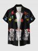 Christmas Ball Bell Star Hat Cats Print Plus Size Matching Outfit For Couples -  