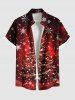 Glitter Christmas Tree Snowflake Print Plus Size Matching Outfit For Couples -  