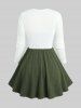 Ruched Ruffles Textured Cami Top Set and Lace Up Pockets Flare Pants Plus Size Outfit -  