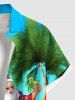 Christmas Santa Claus Elk Coconut Tree Print Plus Size Matching Outfit For Couples -  