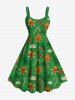 Christmas Gingerbread Candy Print Plus Size Matching Outfit For Couples -  