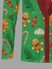 Christmas Gingerbread Candy Print Plus Size Matching Outfit For Couples -  