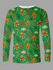 Christmas Gingerbread Candy Print Plus Size Matching Outfit For Couples -  