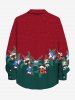 Christmas Pine Needles Doll Drum Candy Print Plus Size Matching Outfit For Couples -  