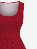 Christmas Pine Needles Doll Drum Candy Print Plus Size Matching Outfit For Couples -  