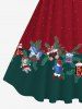 Christmas Pine Needles Doll Drum Candy Print Plus Size Matching Outfit For Couples -  