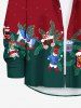 Christmas Pine Needles Doll Drum Candy Print Plus Size Matching Outfit For Couples -  