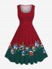 Christmas Pine Needles Doll Drum Candy Print Plus Size Matching Outfit For Couples -  