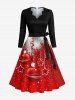 Christmas Ball Star Tassel Leaf Glitter 3D Print Plus Size Matching Outfit For Couples -  