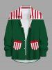 Christmas Elf Candy Stripes Print Plus Size Matching Outfit For Couples -  