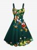 Glitter Christmas Light Ball Elk Snowflake Print Plus Size Matching Outfit For Couples -  
