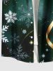Christmas Snowflake Ribbon Ombre Galaxy Print Plus Size Matching Outfit For Couples -  