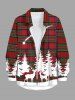 Christmas Tree Elk Plaid Print Plus Size Matching Outfit For Couples -  