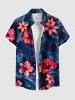 Hibiscus Flowers Tropical Leaf Print Plus Size Matching Hawaii Beach Outfit For Couples -  