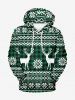 Christmas Elk Snowflake Print Plus Size Matching Outfit For Couples -  