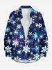Christmas Snowflake Galaxy Print Plus Size Matching Outfit For Couples -  