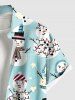 Christmas Light Snowflake Snowman Star Print Plus Size Matching Outfit For Couples -  