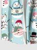 Christmas Light Snowflake Snowman Star Print Plus Size Matching Outfit For Couples -  