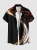 Christmas Curve Glitter Light Beam Print Plus Size Matching Outfit For Couples -  