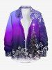 Christmas Tree Snowflake Ombre Galaxy Print Plus Size Matching Outfit For Couples -  