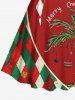 Christmas Ball Coconut Tree Plaid Print Plus Size Matching Outfit For Couples -  