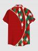 Christmas Ball Coconut Tree Plaid Print Plus Size Matching Outfit For Couples -  