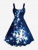 Christmas Snowflake Star Glitter 3D Print Plus Size Matching Outfit For Couples -  