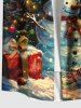 Christmas Tree Snowman Star Gift Box Star Print Plus Size Matching Outfit For Couples -  