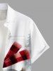 Christmas Tree Elk Scarf Snowflake Plaid Print Plus Size Matching Outfit For Couples -  