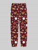 Matching Gingerbread Snowflake Christmas Pajamas for Couples Long Sleeve Sleepwear Set -  